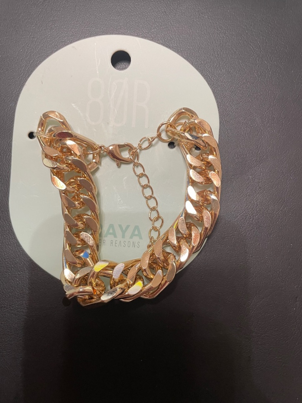 8 Other Reasons x Draya Michele Collab NWT Gold Chunky Chain Bracelet - Picture 4 of 6